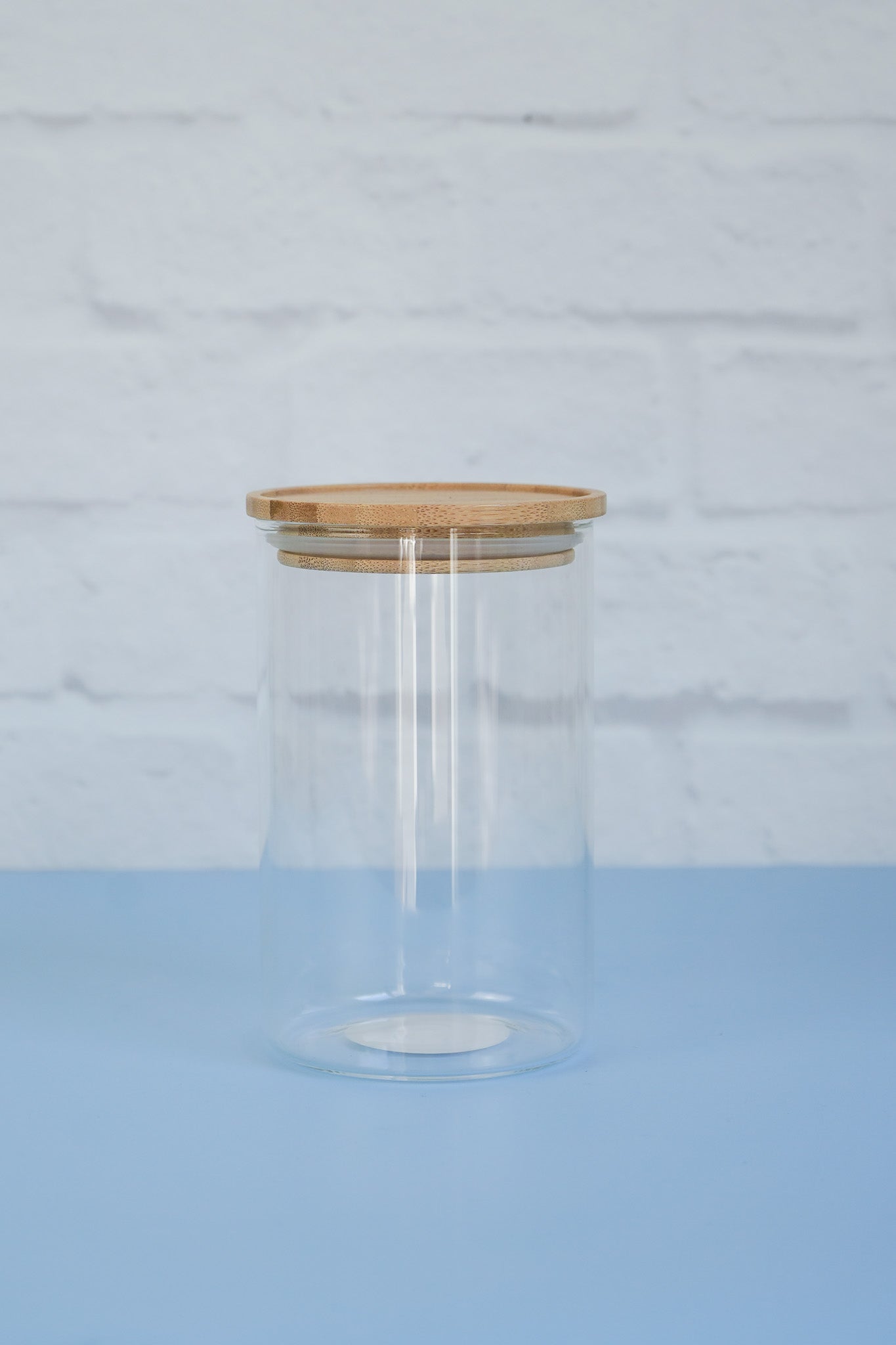 The 1L bamboo lid glass canister from The Little Pantry Project.
